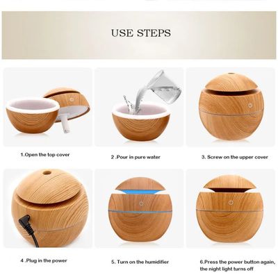 130ml Wooden Ball Humidifier