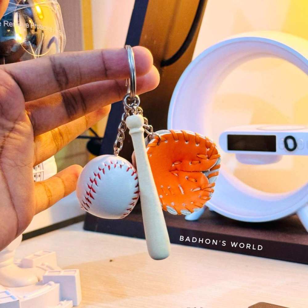 Base Ball Key Ring